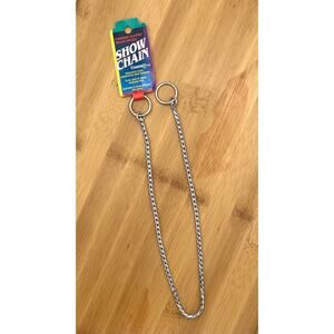 Coastal Dog Show Chain Slip Collar 18" Chrome-Plated Brass - New with Tag
